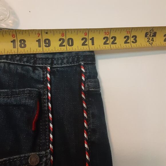 Born Fly Men's 42x30 Denim Jeans Embroidered Stitching Distressed Hip Hop EUC - Picture 14 of 16